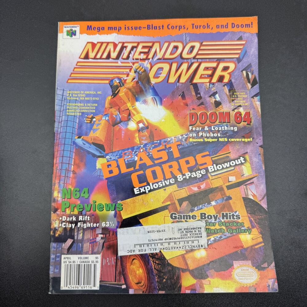 Nintendo Power Magazine Issue 95 April 1997 N64 Previews Doom 64 Blast Corps